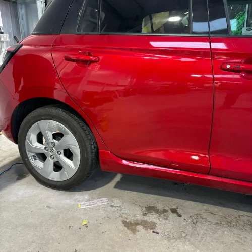 Perfect paint finish repairing a scratch